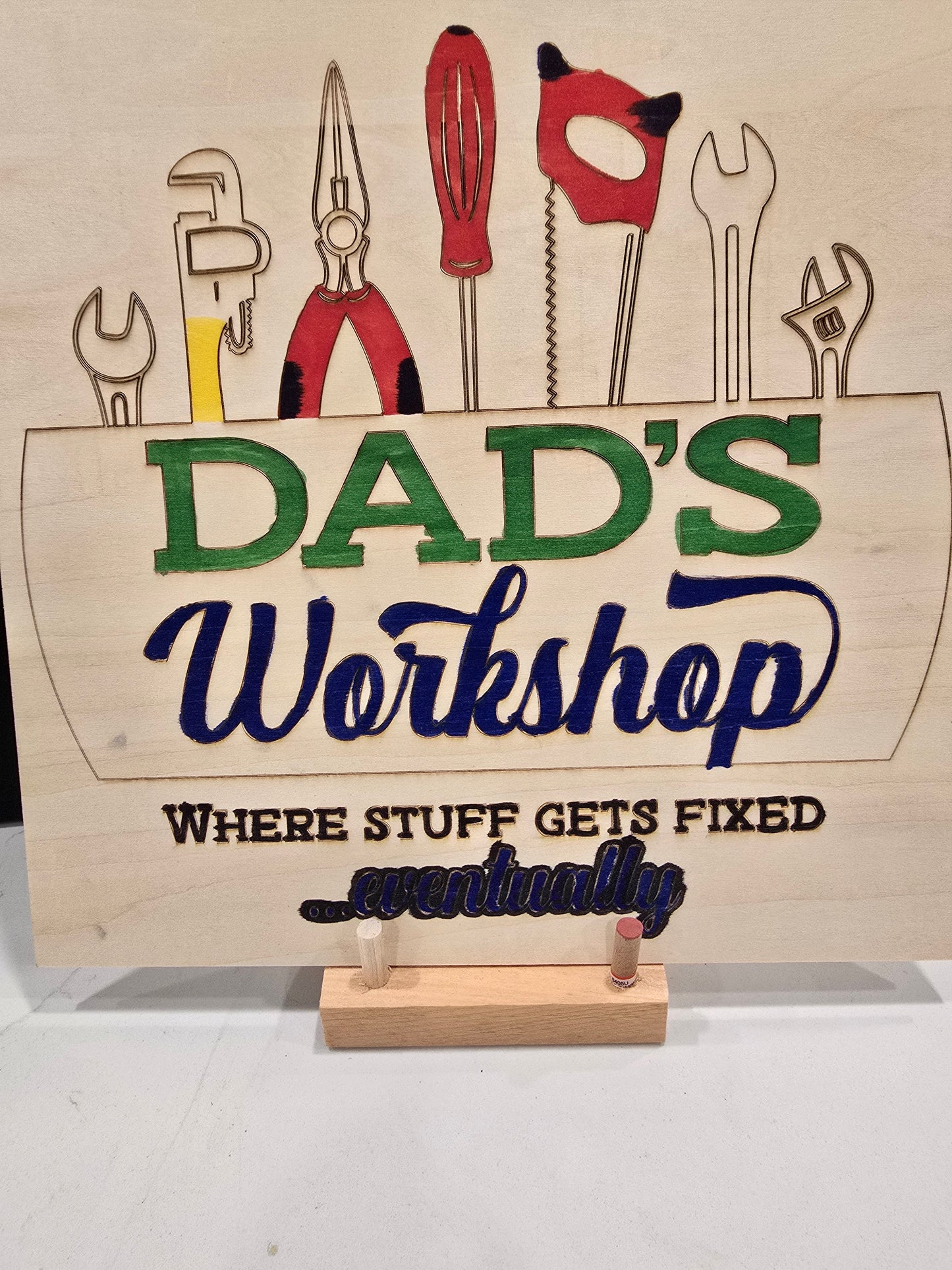 Dad's Workshop Wall Print