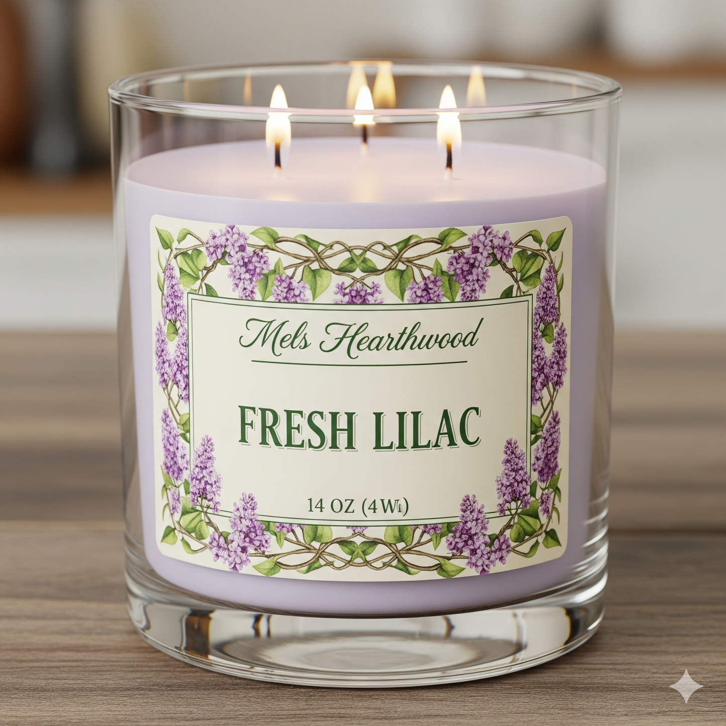 Fresh Lilac 3 Wick Candle 14 oz