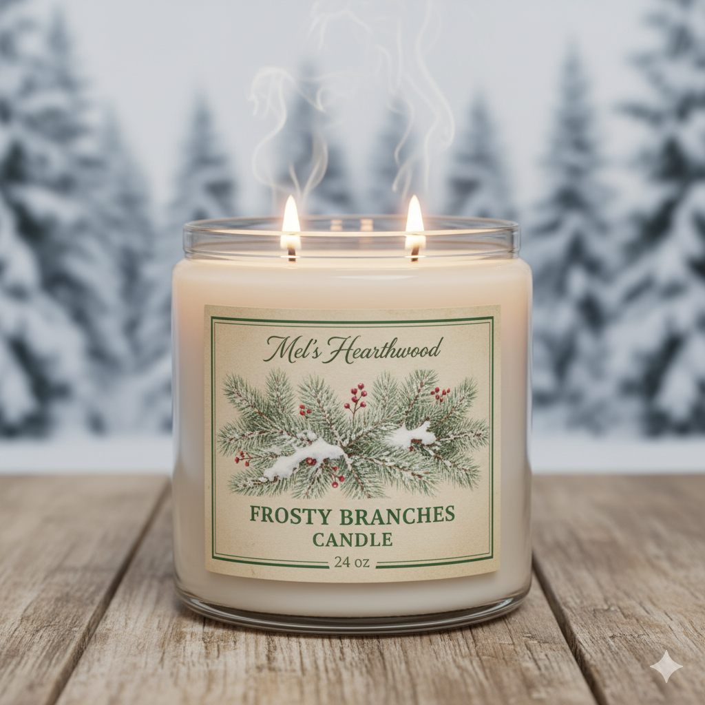 Frosty Branches 24oz 2-Wick Paraffin Candle