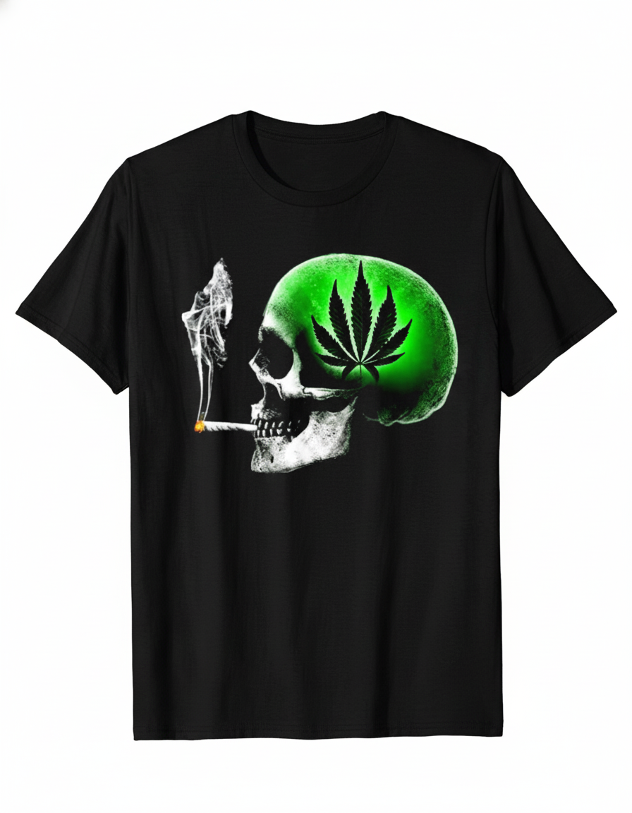 Skull Smoker Cannabis T-Shirt