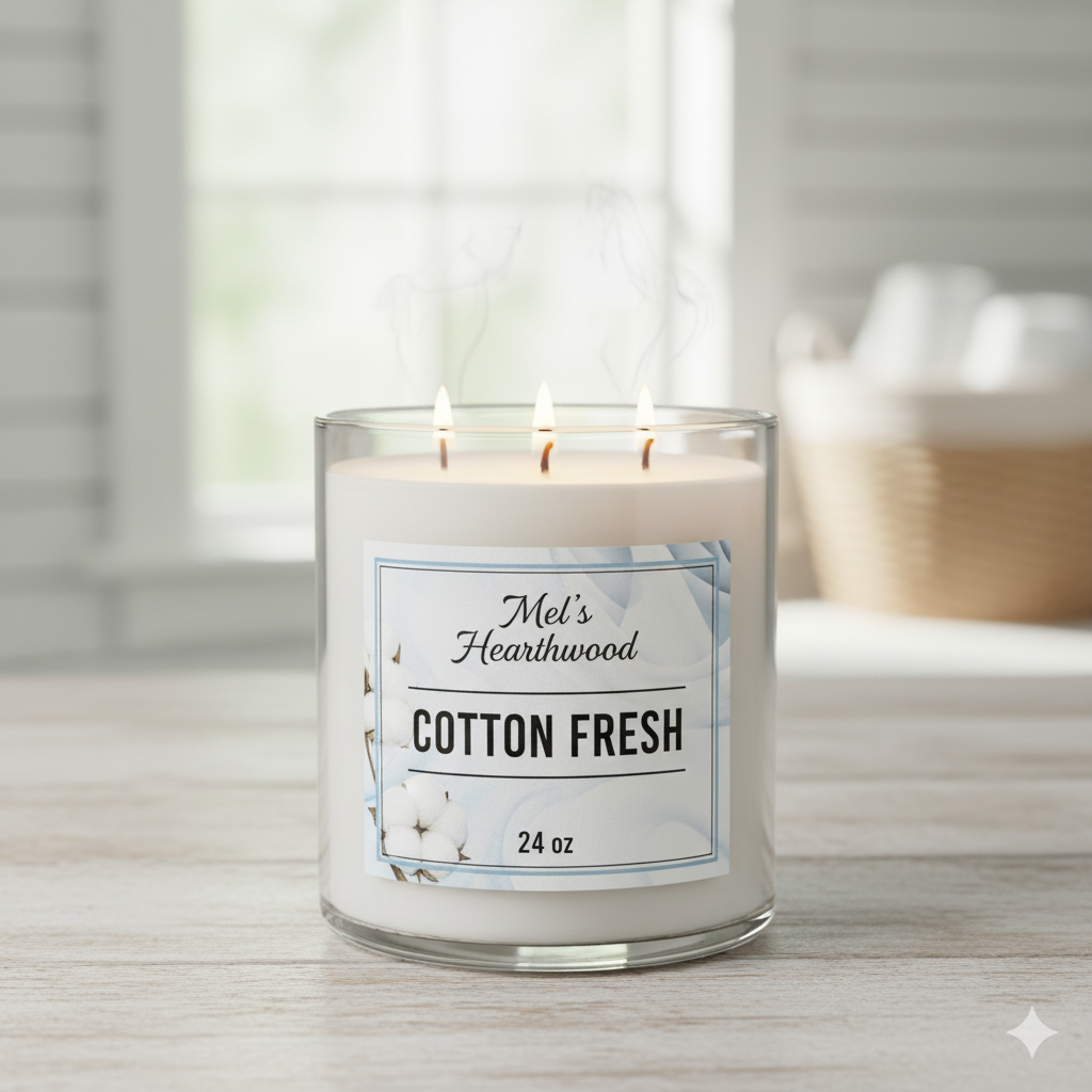 Cotton Fresh 24oz 2-Wick Jar Candle