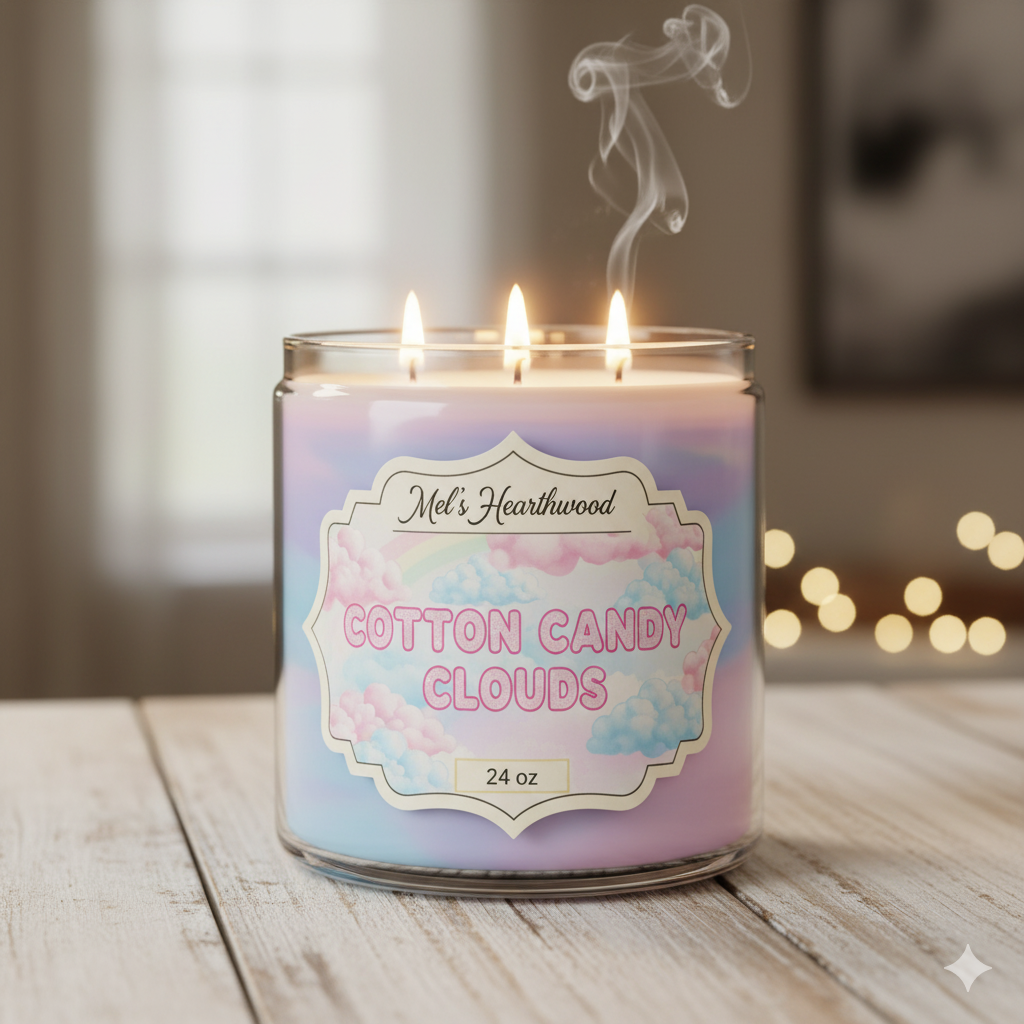 Cotton Candy Clouds 24oz 2-Wick Jar Candle
