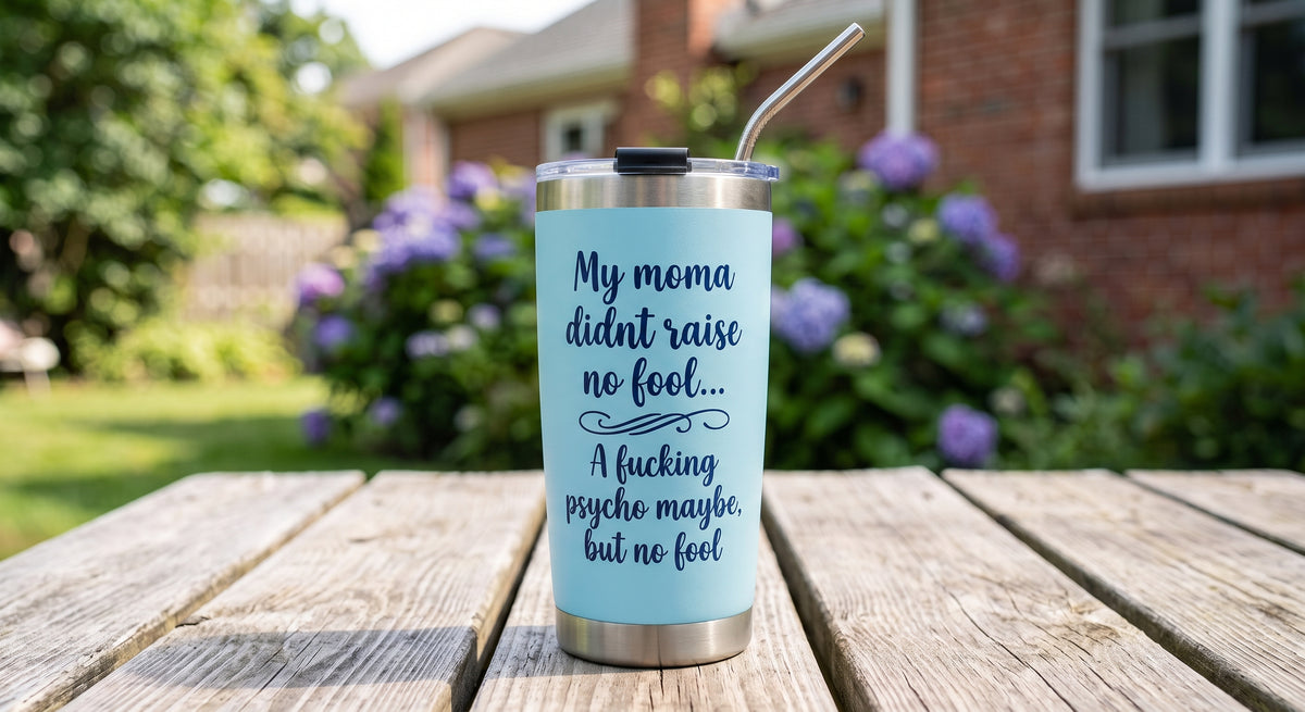 "My Mama Didn't Raise No Fool" 20 oz Stainless Steel Tumbler