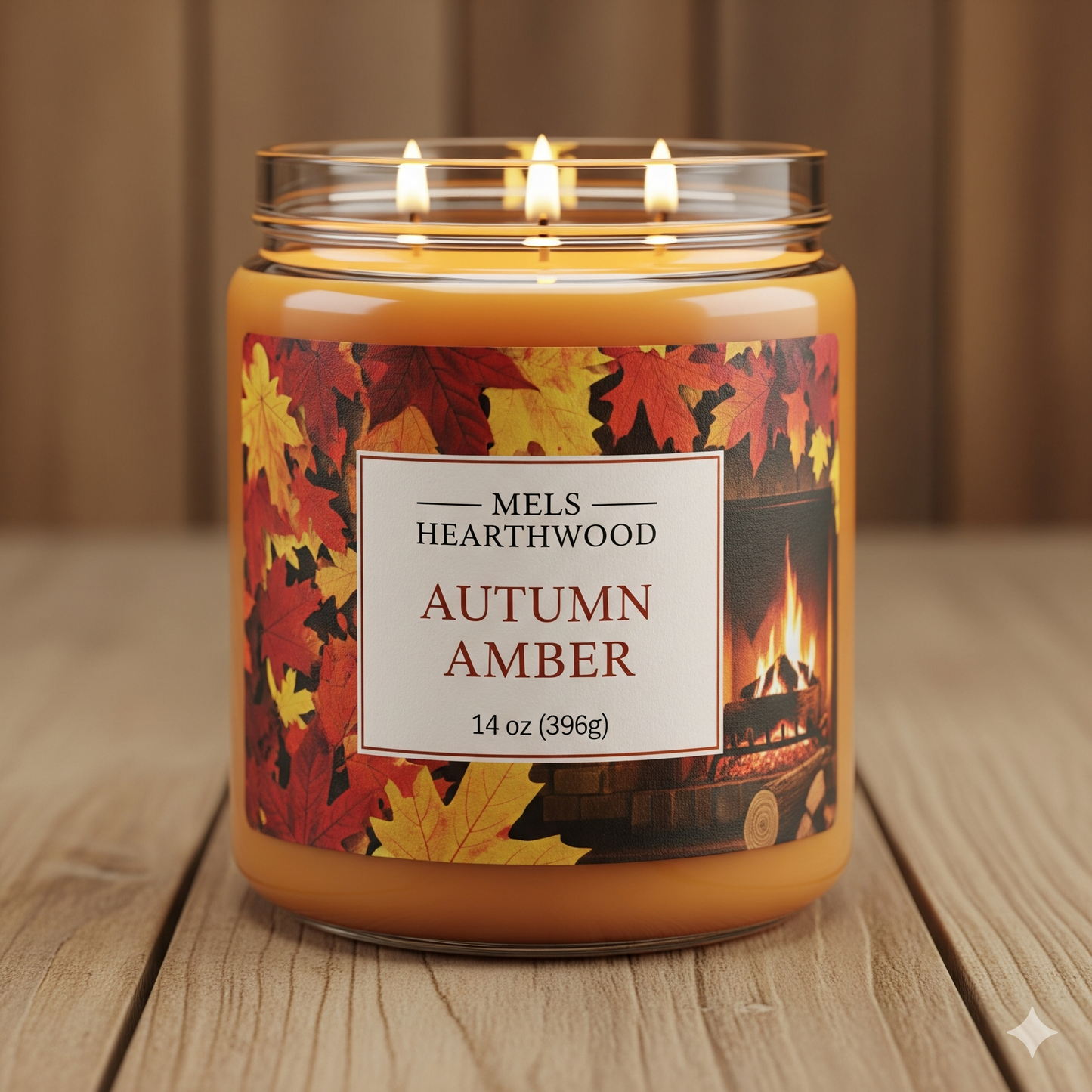 Autumn Amber 3 Wick- 14 oz
