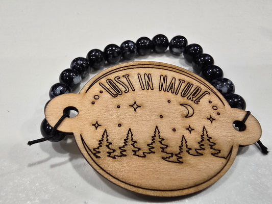 Laser Engraved Forest Scene Bracelet