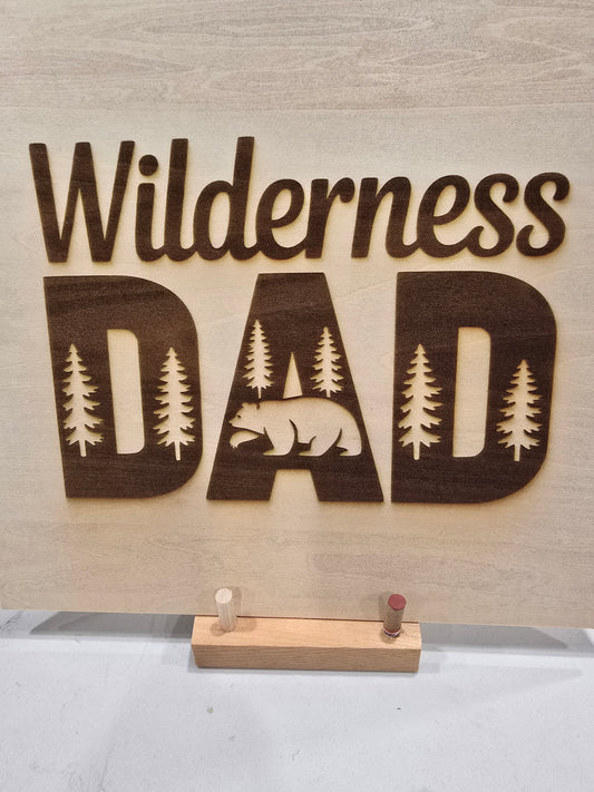 Laser Engraved Wall Decor - Wilderness Dad