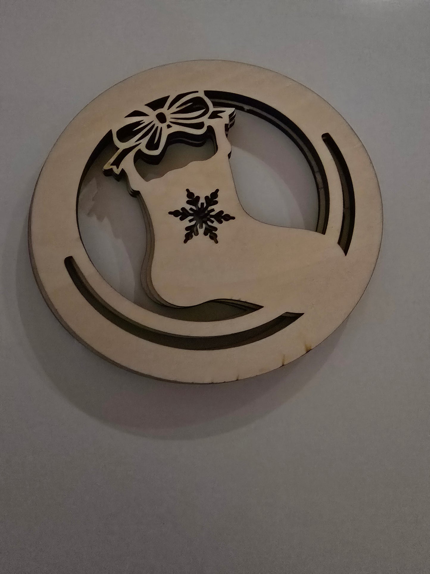 Laser Cut Christmas Stocking Ornaments - Set of 3