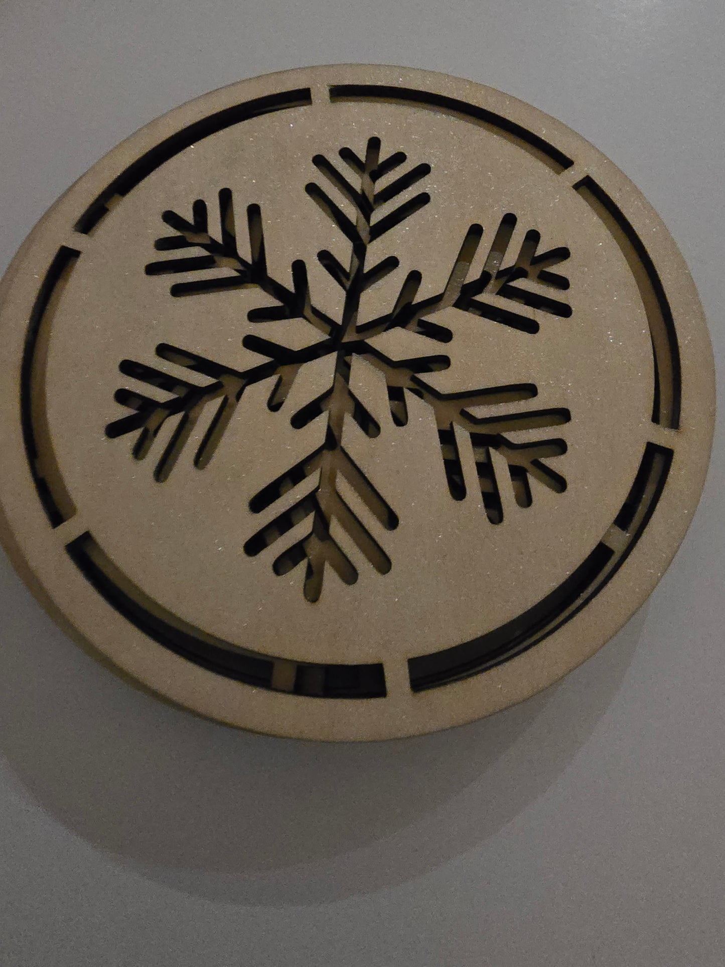 Laser Cut Christmas Snowflake Ornaments - Set of 4
