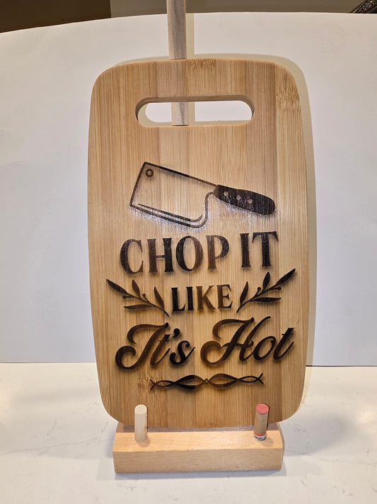 Chop It Like It's Hot - Laser Engraved Cutting Board