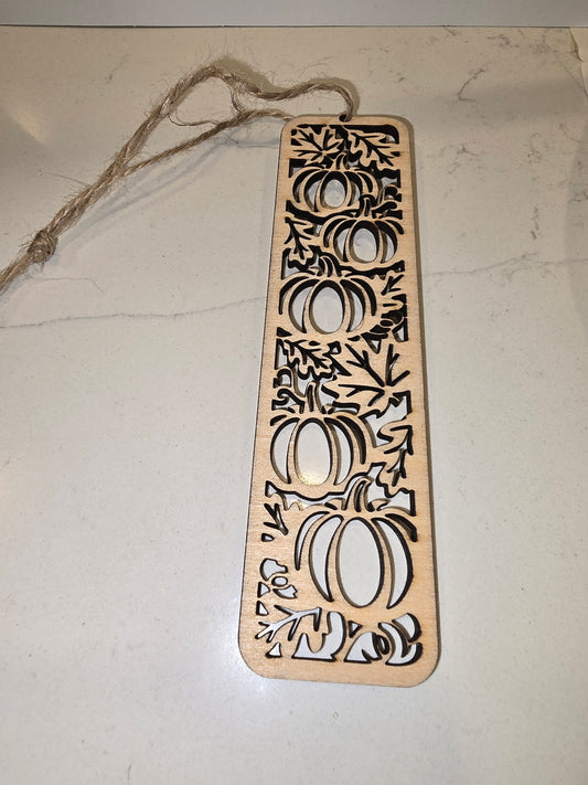 Autumn Leaves Laser Cut Bookmark - Pumpkins, Maple & Oak Leaves