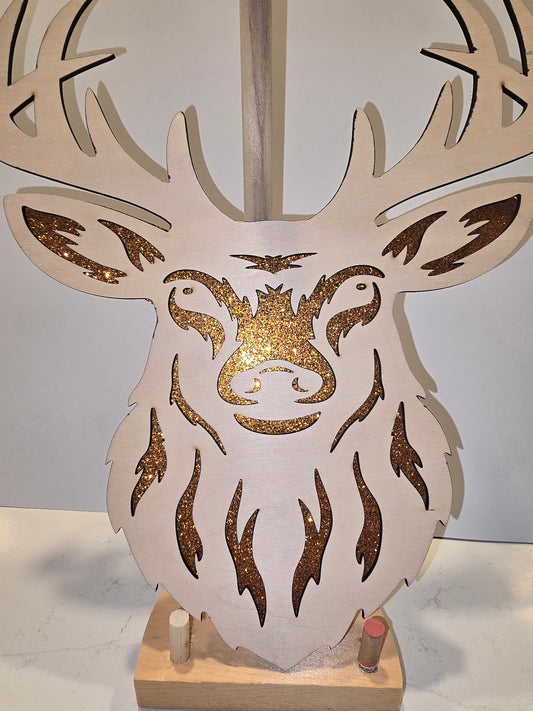 Laser Cut Buck Head Wall Hanging