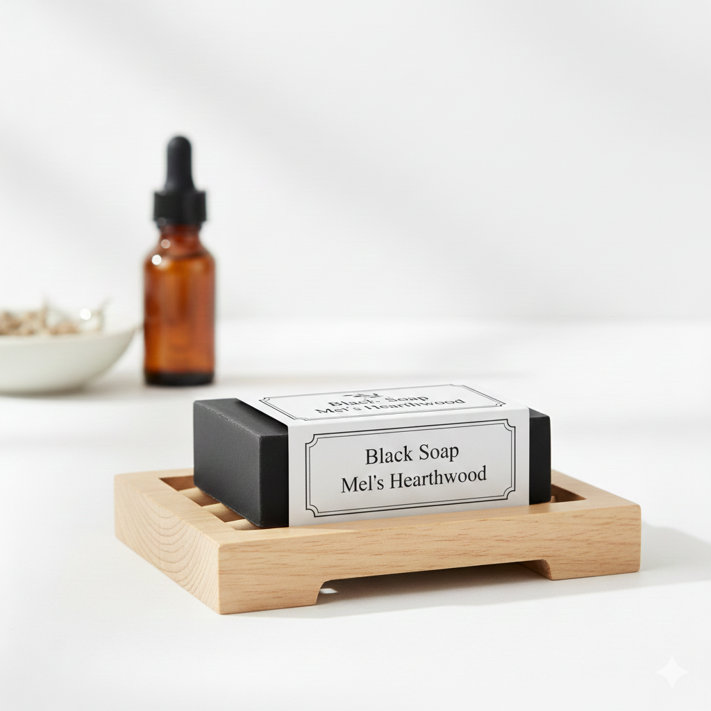 Black Artisan Soap - African Shea Inspired with Activated Charcoal