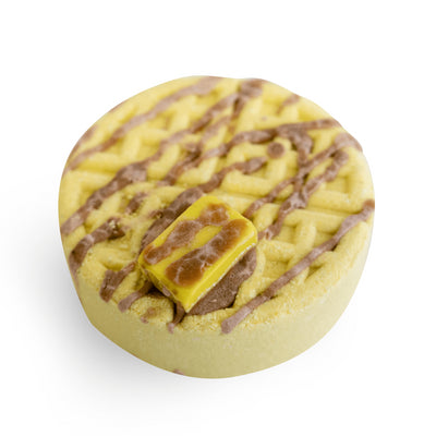Waffle with Butter Shaped Bath Bomb - Sweet Birthday Cake Scent (3.5 oz)