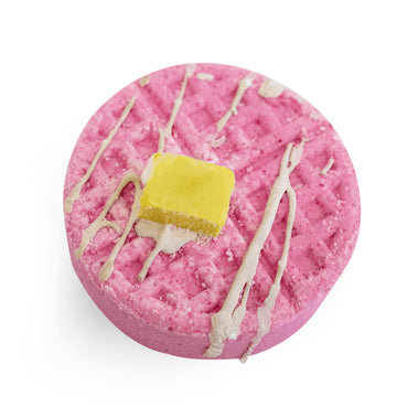 Waffle with Butter Shaped Bath Bomb - Sweet Birthday Cake Scent (3.5 oz)