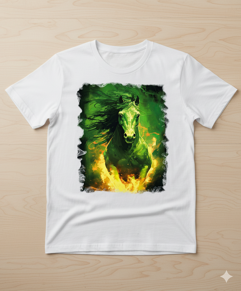Emerald Blaze Horse T-Shirt