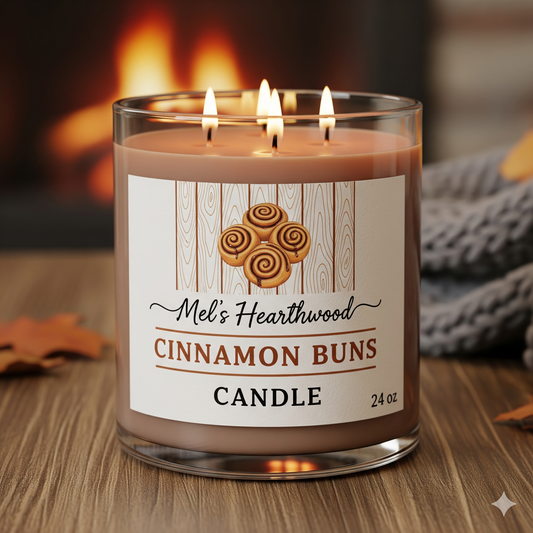 Cinnamon Buns - 24 oz 2-Wick Paraffin Jar Candle