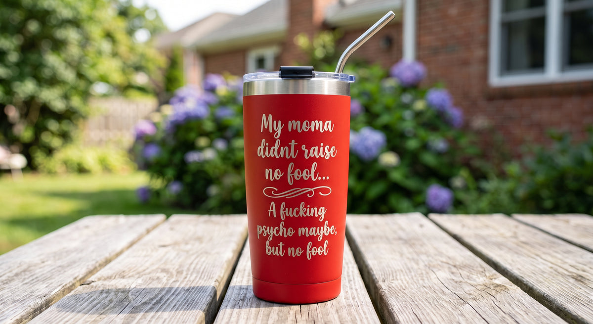 "My Mama Didn't Raise No Fool" 20 oz Stainless Steel Tumbler