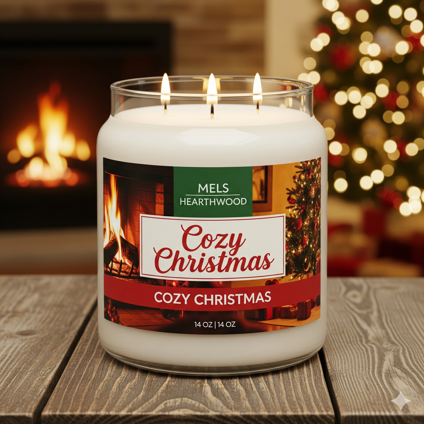 Cozy Christmas 3-Wick Candle - 14 oz