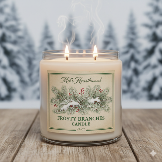 Frosty Branches 24oz 2-Wick Paraffin Candle