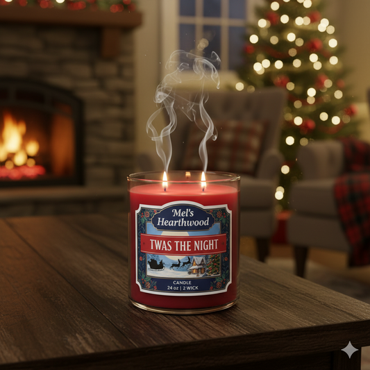 Twas The Night Candle - 24oz 2 Wick Paraffin Wax Jar