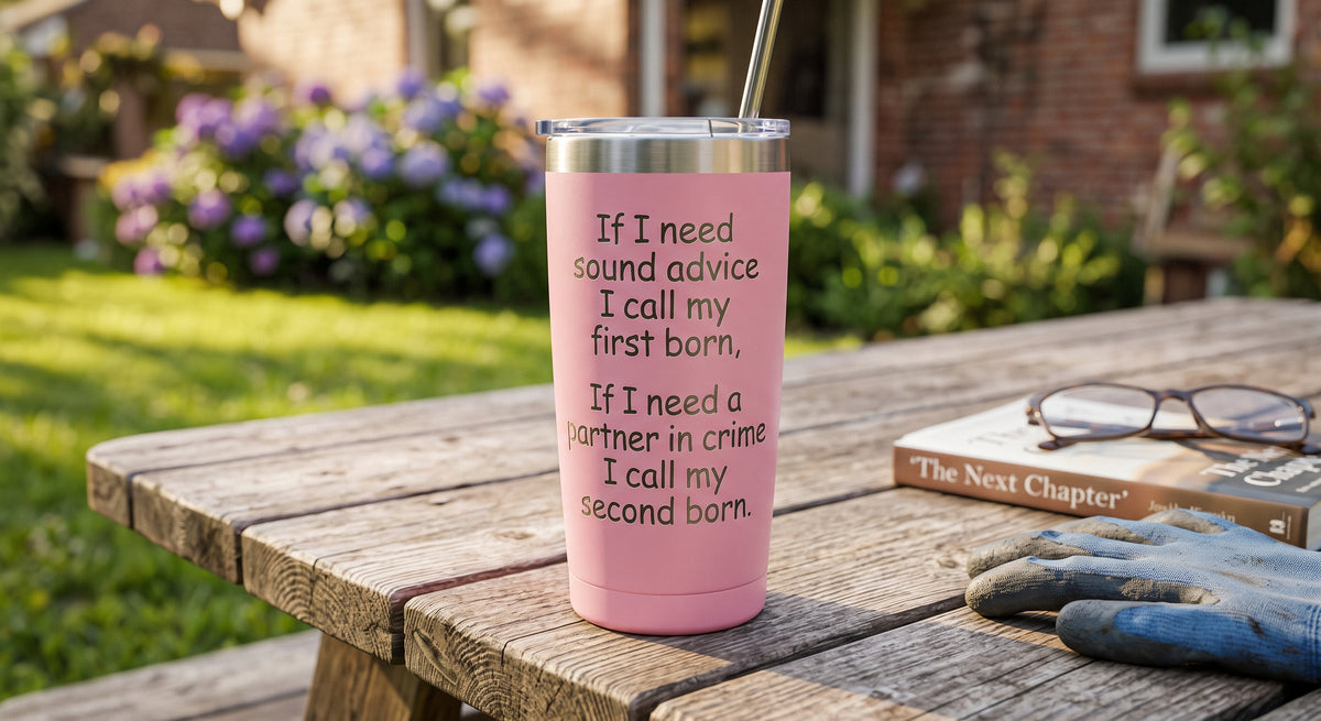 If I Need Sound Advice I Call My First Born, If I Need a Partner in Crime I Call My Second Born – 20 oz Tumbler