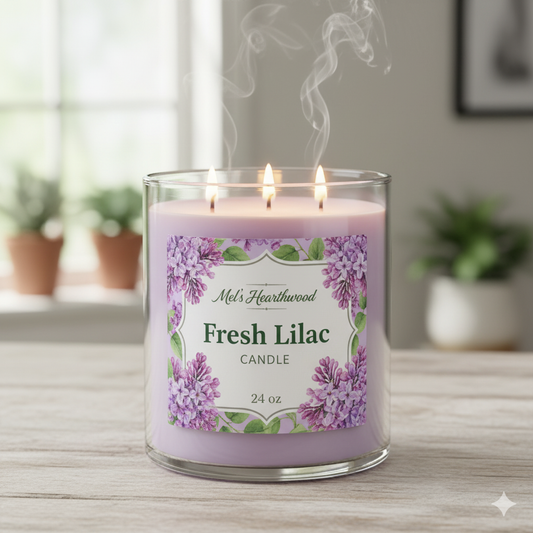 Fresh Lilac 24oz 2-Wick Paraffin Candle - Pure Springtime Floral Essence