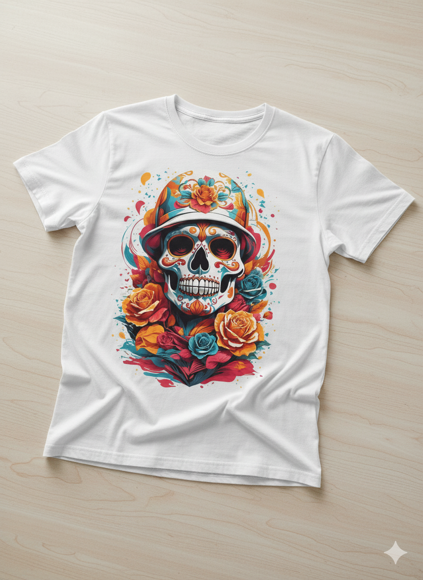 Warrior's Honor Skull & Roses T-Shirt