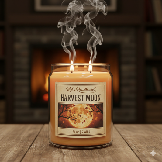 Harvest Moon Candle - 24 oz 2-Wick Paraffin Wax Jar Candle