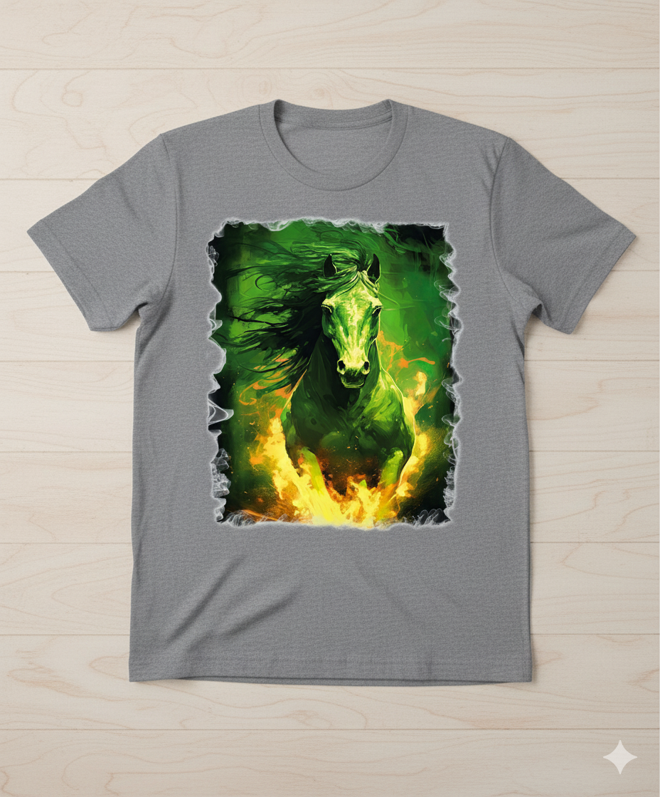 Emerald Blaze Horse T-Shirt