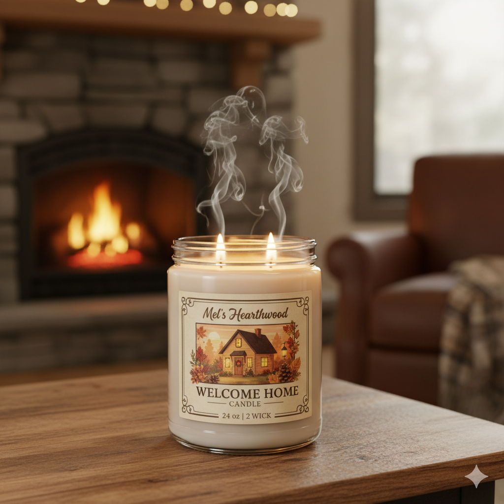 Welcome Home Candle - 24oz 2 Wick Paraffin Wax Jar