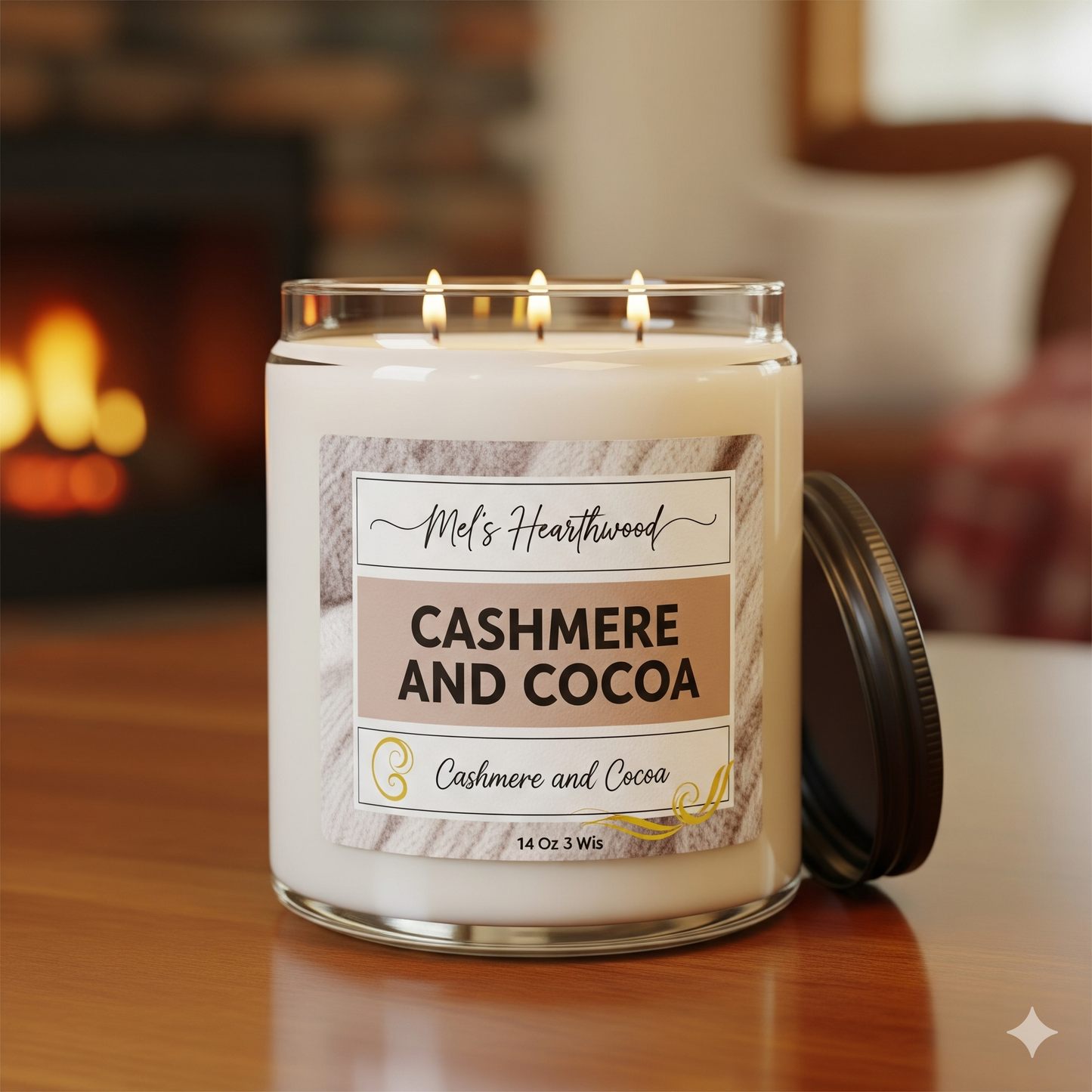 Cashmere & Cocoa 3-Wick Candle - 14 oz