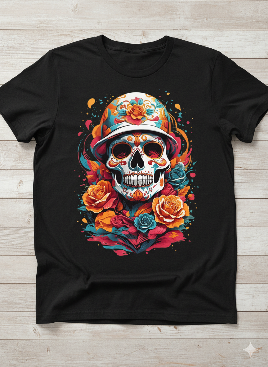 Warrior's Honor Skull & Roses T-Shirt
