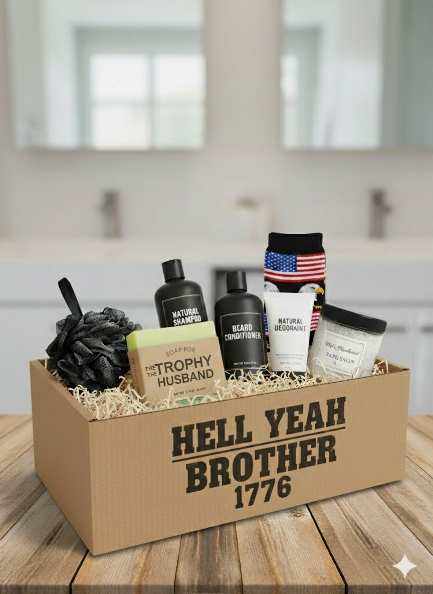 1776 Cleetus Type Spa Box - Hell Yeah Brother Men's Spa Gift Set