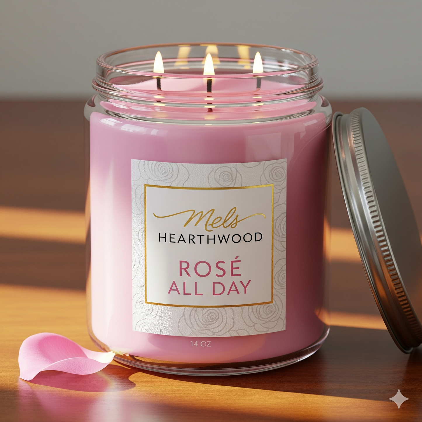 Rose All Day - 14 oz 3-Wick Candle
