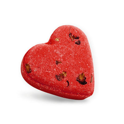 Red Rose Heart Shaped Bath Bomb (3 oz)